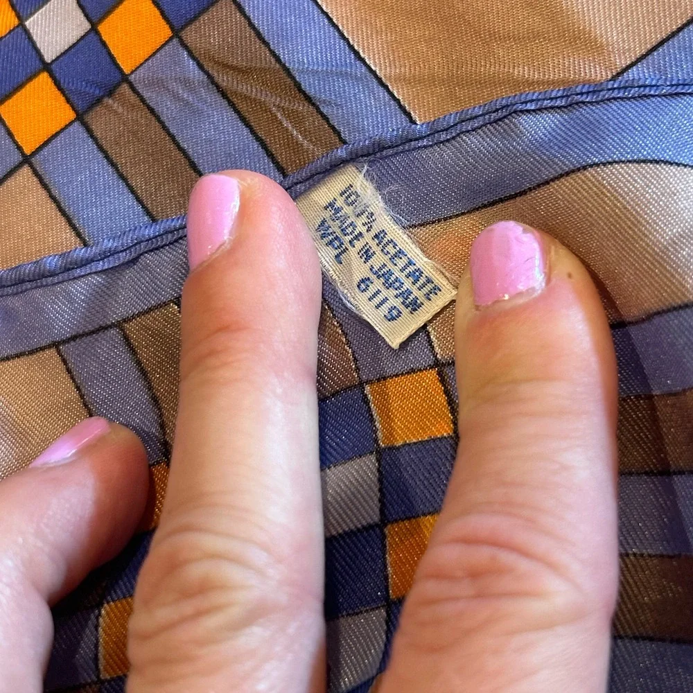 Mid Century Checkered Scarf